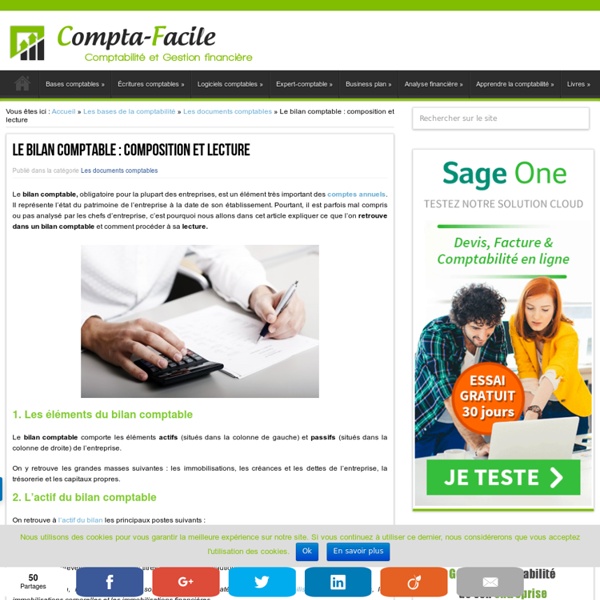 Le bilan comptable : composition et lecture