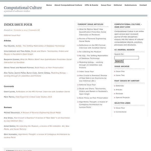 Computational Culture