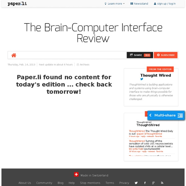 The Brain-Computer Interface Review