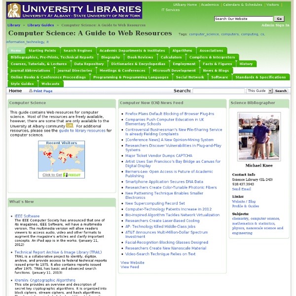 Home - Computer Science: A Guide to Web Resources - Library Guides at University at Albany
