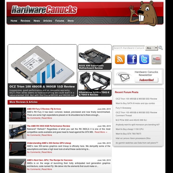 Hardware Canucks - The Latest Computer Hardware News and Reviews