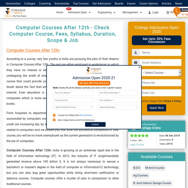 Check Top Courses, Fees, Duration, Scope & Job