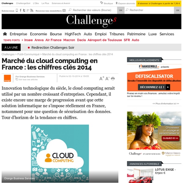 Marché du cloud computing en France : les chiffres clés 2014 - 2 octobre 2014