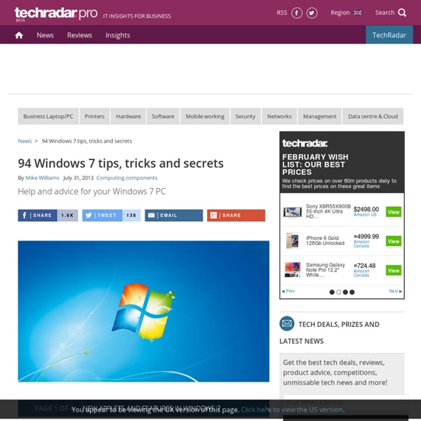 85 Windows 7 tips, tricks and secrets