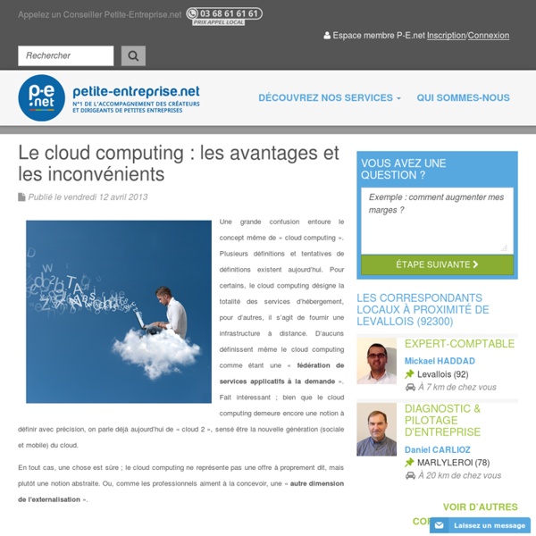 Le cloud computing : les avantages et les inconvénients