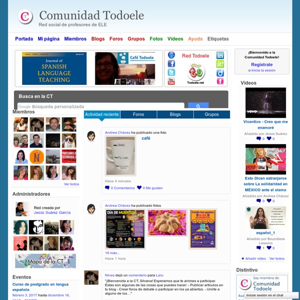 Comunidad Todoele -    Red social de profesores de ELE