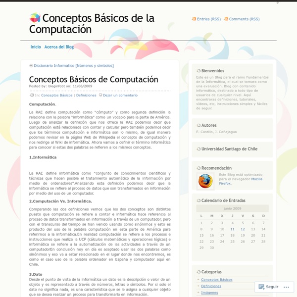 Conceptos Básicos de la Computación