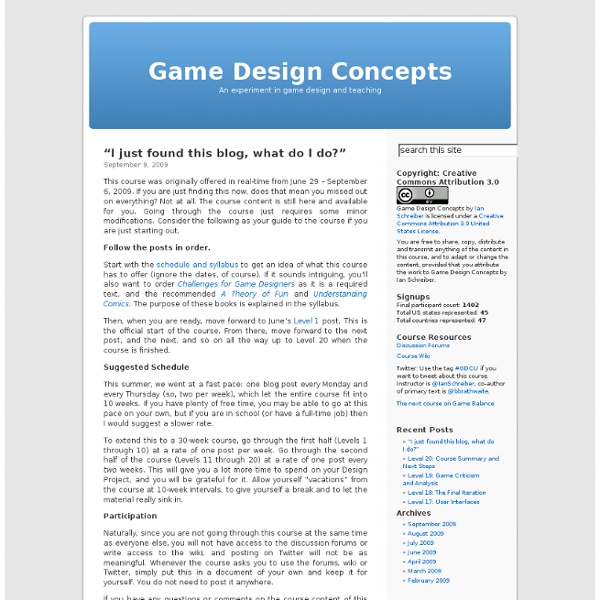 Game Design Concepts