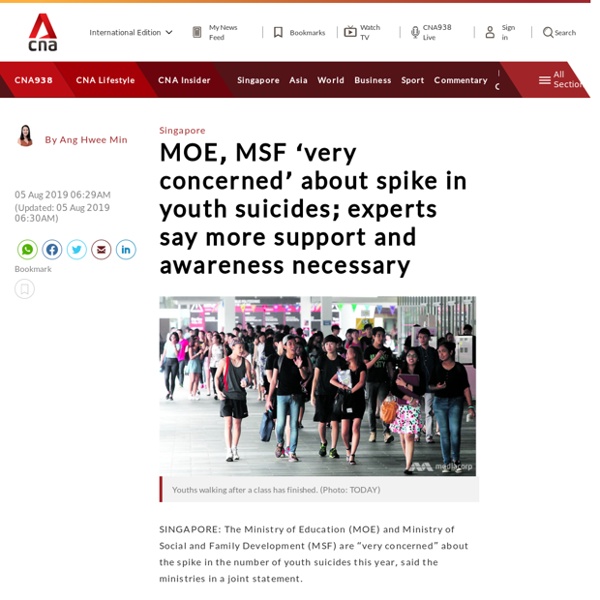 MOE, MSF ‘very concerned’ about spike in youth suicides; experts say more support and awareness necessary
