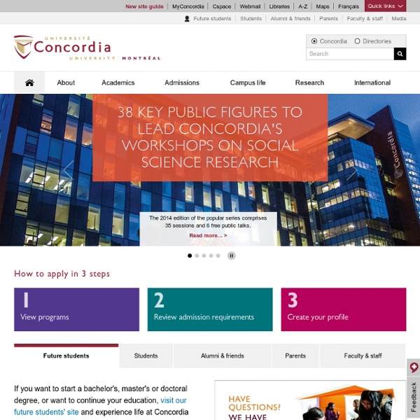 Concordia University Homepage - Concordia University - Concordia University - Montreal, Quebec, Canada