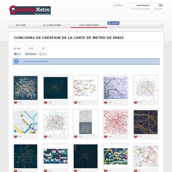 Concours de création de la carte de métro de Paris - Concours Plan Métro de Paris - CheckMyMap