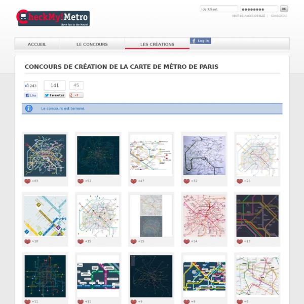 Concours Plan Métro de Paris - CheckMyMap