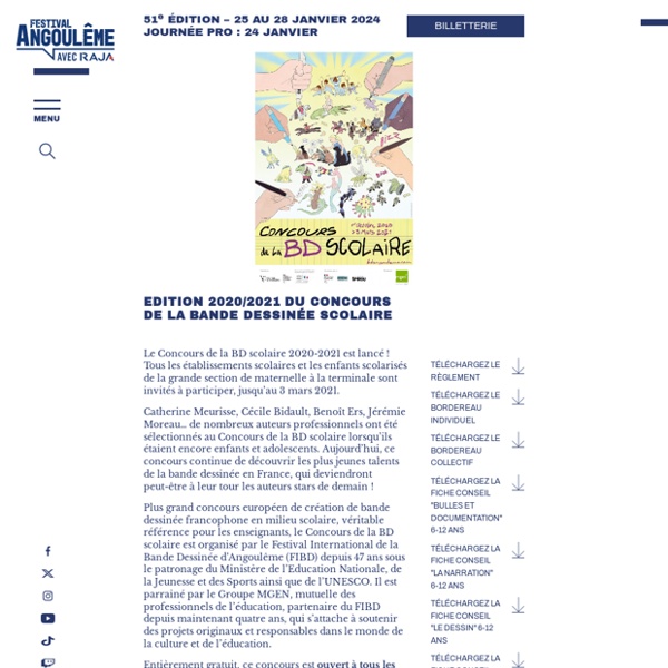 Edition 2020/2021 du Concours de la Bande Dessinée Scolaire