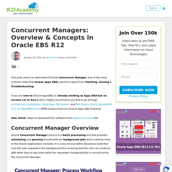 Concurrent Managers: Overview & Concepts In Oracle EBS R12