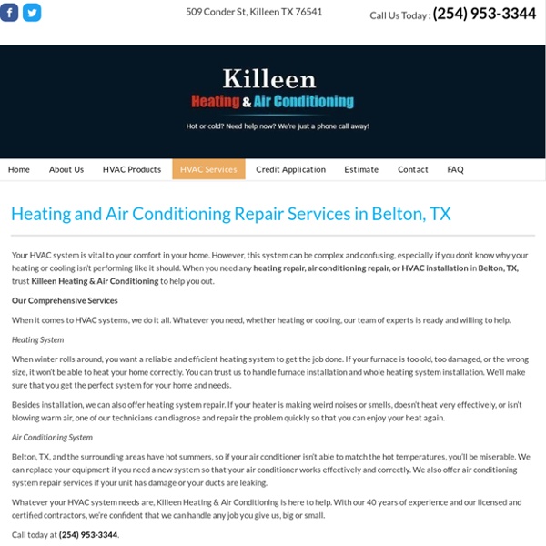 Heating System Installation for Belton, TX