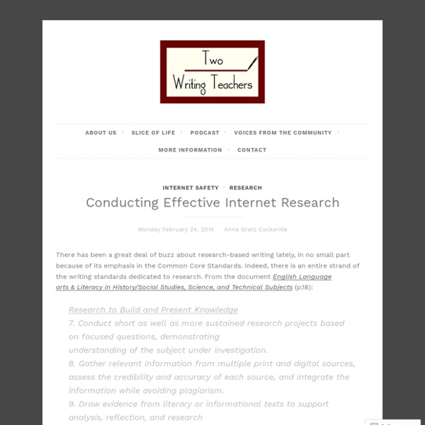 Conducting Effective Internet Research