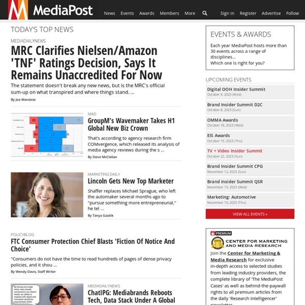 MediaPost - news and directories for media, marketing and online advertising professionals