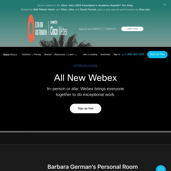 WebEx: Online meetings and video conferencing