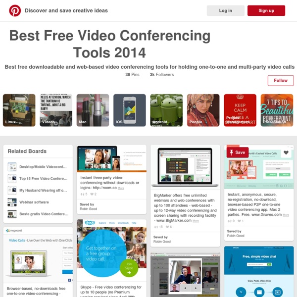 Best Free Video Conferencing Tools 2014 on Pinterest