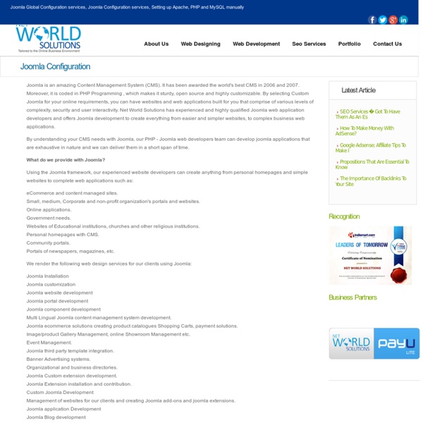 Joomla configuration india, indian seo professional, seo company uk, Web promotion delhi india