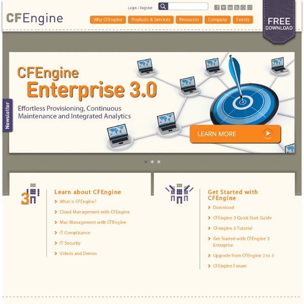 Open source configuration management - CFEngine - Distributed Configuration Management