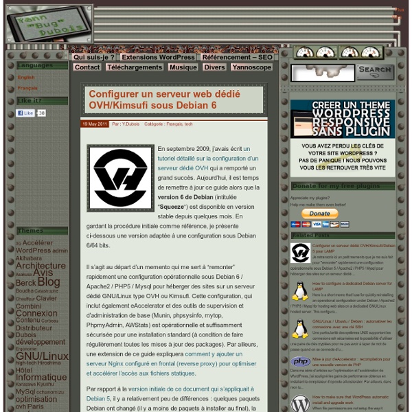 Configurer un serveur web dédié OVH/Kimsufi sous Debian 6