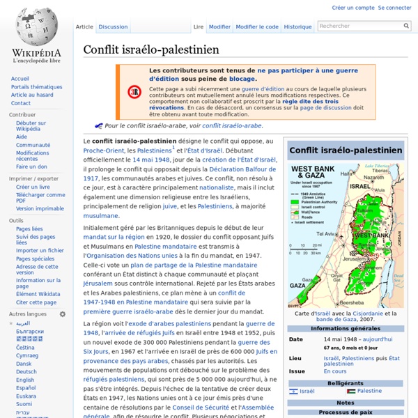 Conflit israélo-palestinien