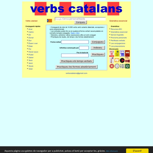 Conjugar els Verbs Catalans