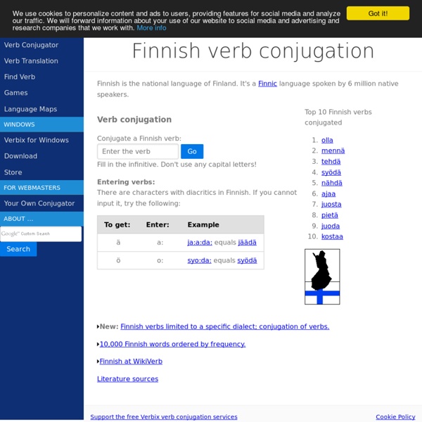 Finnish verb conjugation