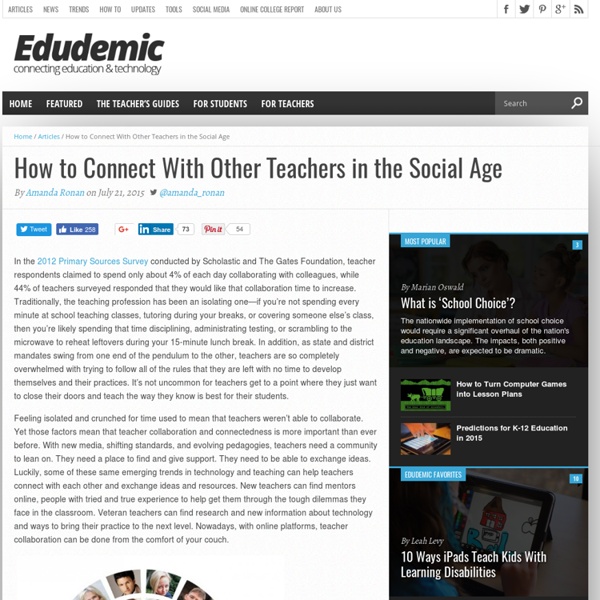How to Connect With Other Teachers in the Social Age