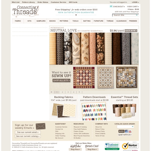 Exclusive Quilting Fabric, Quilting Thread, Quilting Kits, Patterns & Quilt Supplies