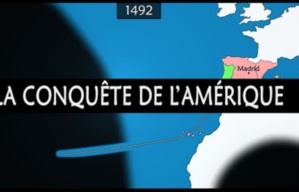 La conquête européenne de l'Amérique - Résumé sur carte