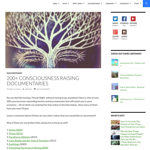 200+ Consciousness Raising Documentaries