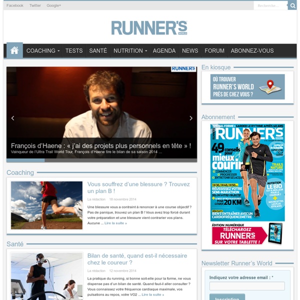 Runner's World, le site de référence du running