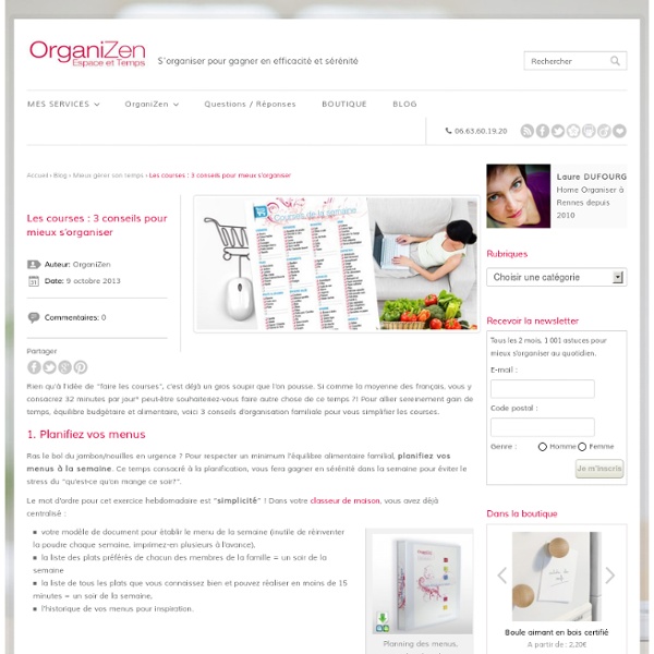 Les courses : 3 conseils pour mieux s’organiser