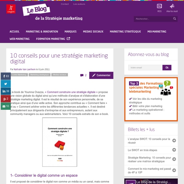 10 conseils pour une stratégie marketing digital