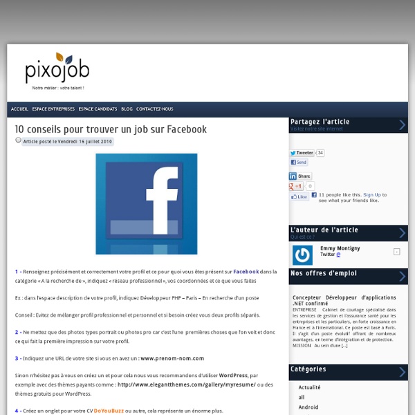 10 conseils pour trouver un job sur Facebook