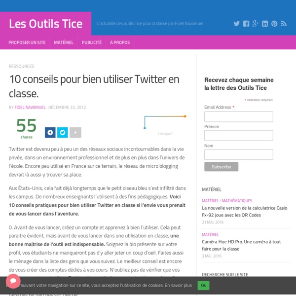 10 conseils pour bien utiliser Twitter en classe. – Les Outils Tice