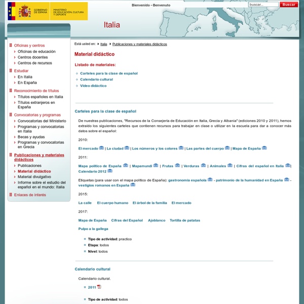 Material didáctico - Consejerias Exteriores - Ministerio de Educación, Cultura y Deporte - Gobierno de España