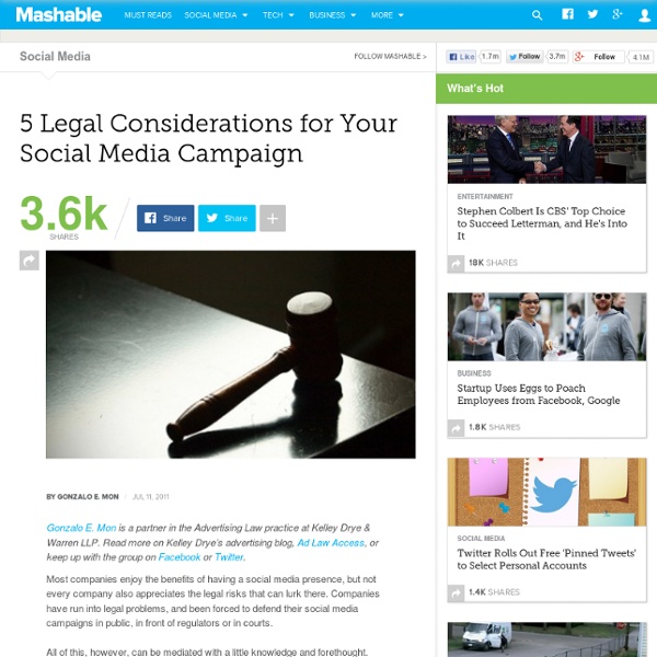 5 Legal Considerations for Your Social Media Campaign