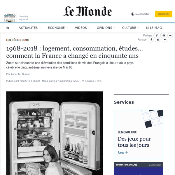 1968-2018 : logement, consommation, études… comment la France a changé en cinquante ans