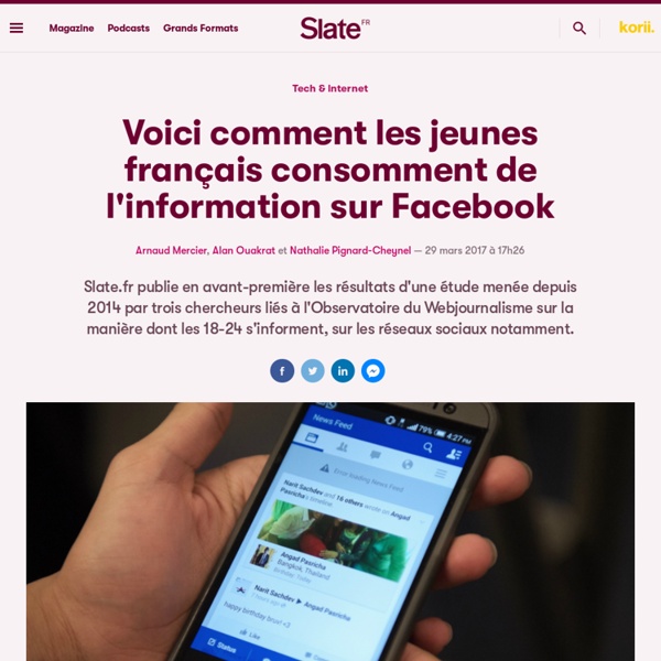 Voici comment les jeunes français consomment de l'information sur Facebook
