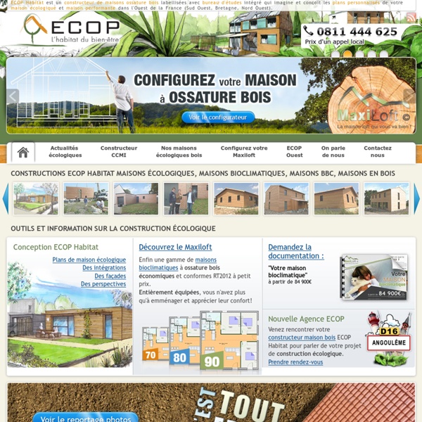 Ecop Morbihan conçoit, trouve les constructeurs de maison ecologique et bioclimatique.