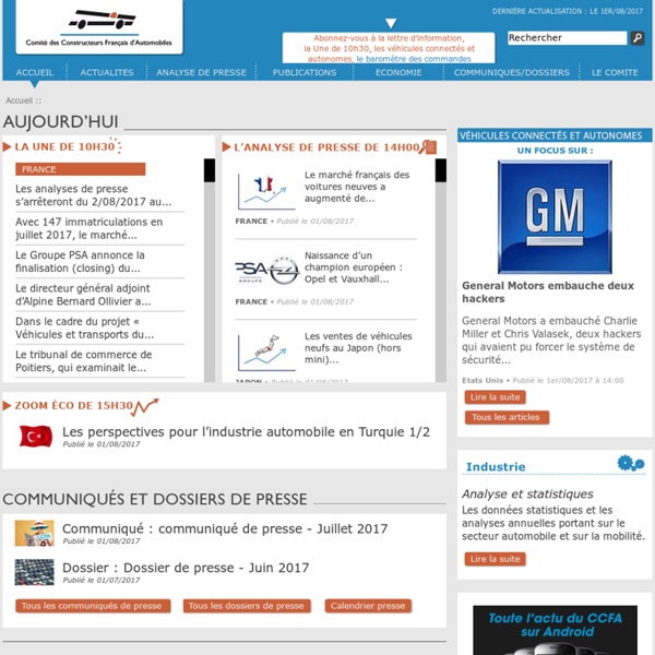 CCFA : Comité des Constructeurs Français d'Automobiles