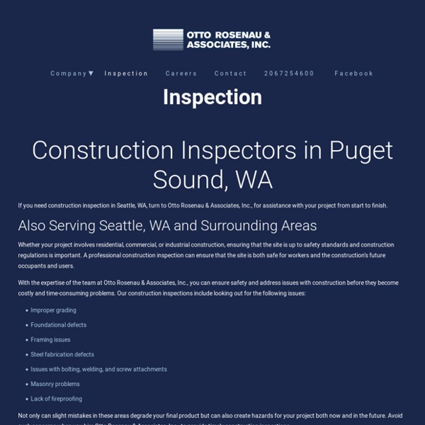 Construction Inspection in Seattle, WA