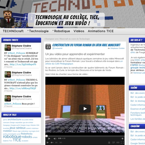 Construction du Forum Romain en latin avec Minecraft » Technologie collège, TICE, jeux vidéo et éducation
