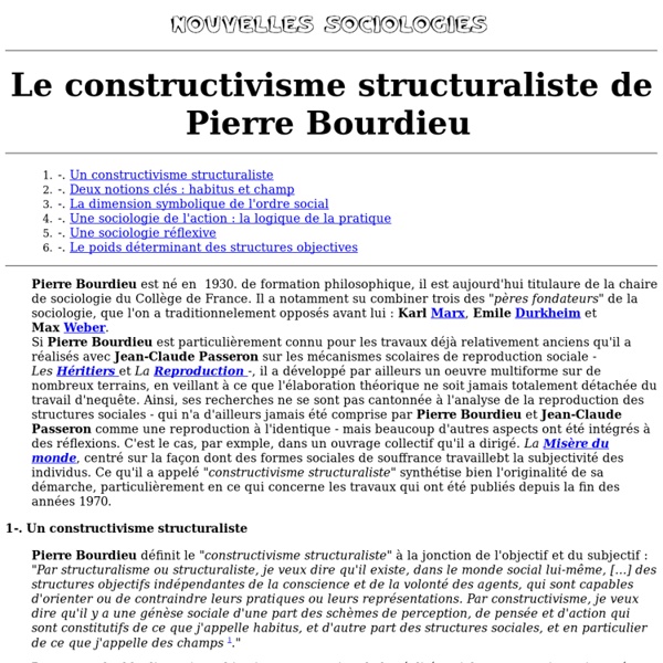 Le constructivisme structuraliste - Vimperator