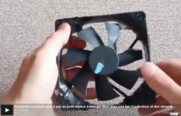 Comment construire pas à pas un petit moteur à énergie libre avec une fan d'ordinateur et des aimants permanents