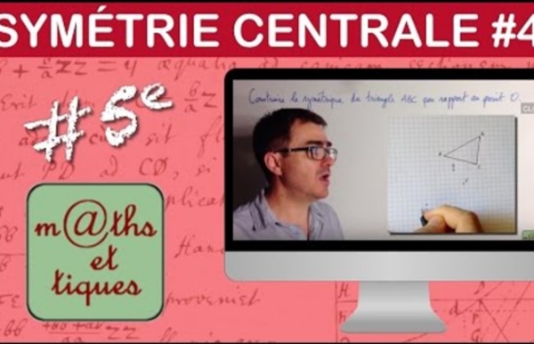 Construire l'image d'une figure par une symétrie centrale (4) QUADRILLAGE