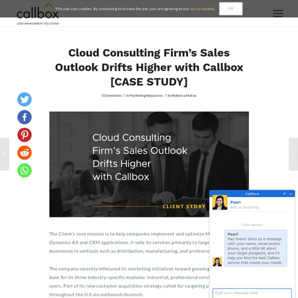 Cloud Consulting Firm’s Sales Outlook Drifts Higher with Callbox [CASE STUDY]